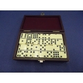 Luxury High Quality Dominoes Set w Custom Leather Bound Case